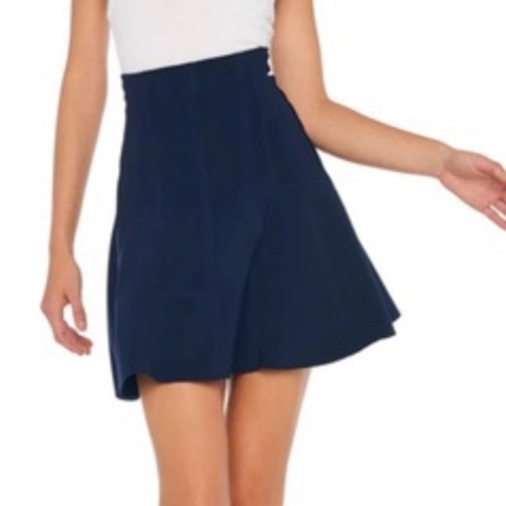 Norma Kamali Navy Mini Skirt